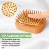 JiedHiur Wooden and Bamboo Hair Brush, Natural Material Air Cushion Brush Detangling Brush for Women, Men and Kids, Massager Hair Brush for Hair Growth