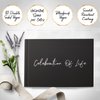 C Wyn Publishing Funeral Guest Book for Memorial Service - Celebration of Life Guest Book, Guest Book for Funeral, Hardcover, Unlimited Space per Entry, Table Sign Included (Black)