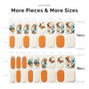 NAILOG Semi Cured Gel Nail Strips, 34 pcs Salon-Quality Gel Nail Stickers, Long Lasting Nail Wraps for Women with Soft Gel Finish | Butterflies