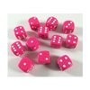 Chessex DND Dice Set D&D Dice-16mm Opaque Pink and White Plastic Polyhedral Dice Set-Dungeons and Dragons Dice Includes 12 Dice – D6, Various (CHX25644)