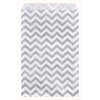 888 Display - 200 pcs of 6" x 9" Silver Chevron Paper Gift Bags Shopping Sales Flat Bags