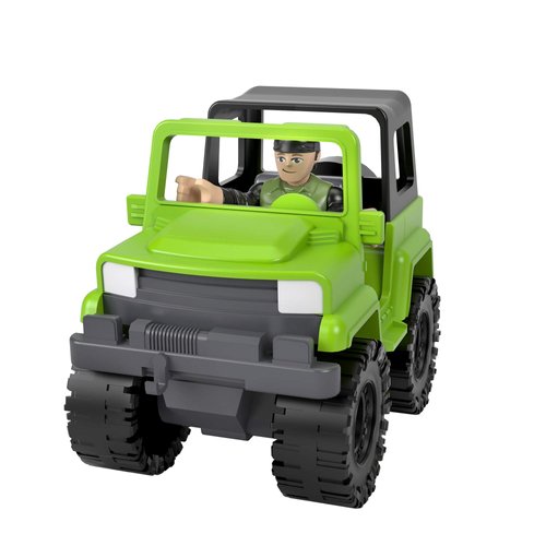 Fisher-Price Imaginext Beach Buggy, Push-Along Vehicle and Character Figure Set for Preschool Kids Ages 3-8 Years