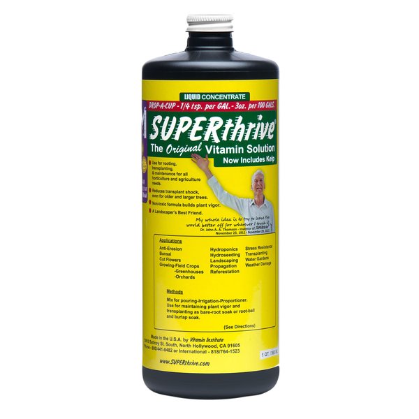 SUPERthrive VI30162 Plant Vitamin Solution, 1 Quart, Yellow