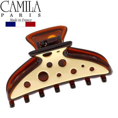 Camila Paris CP2678 French Hair Clip for Women, Double Wave, Girls Hair Claw Clips Jaw Fashion Durable and Styling Hair Accessories for Women, Strong Hold No Slip Grip, Made in France