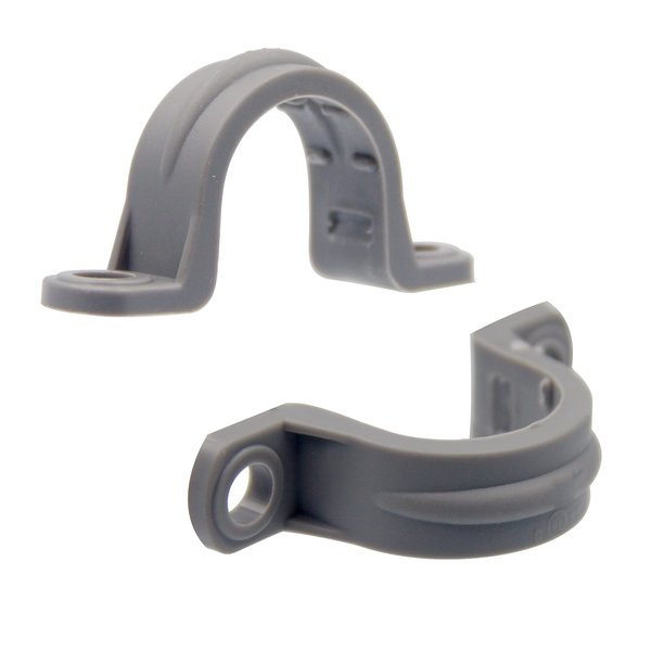 ISPINNER 12pcs 3/4 Inch PVC Pipe Straps, 2 Holes Plastic Conduit Strap for PVC Pipes, Conduit and Cables, UL Listed