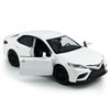 Camry XSE 2022 Model Car 1/36 Scale Diecast Toy Cars Metal Alloy Children’s Die-cast Vehicles, Pull Back Doors Open, Black Rim, Collection for Men, Kids Toys for Boys Gifts, White