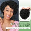 Fancy Hair Short Curly Human Hair Wigs For Black Women Side Part Pixie Cut Kinky Curly Wig Natural Black Deep Curly No Lace Front Brazilian Remy Human Hair Wig for Women Daily Use