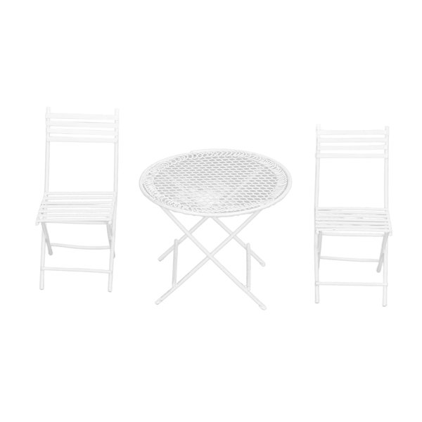 Bnineteenteam 1:12 Dollhouse Patio Table Chair,Dolls House Garden Furniture for Dollhouse Accessories