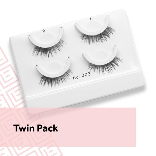 Eylure Pre-Glued Light & Wispy False Eyelashes, Accents No. 003, Twin Pack