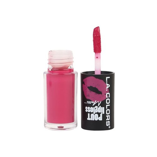 L.A. COLORS 1 Pout Matte LipGloss [ CLG634 Sweet Lips ] Lip Gloss Stick + Free Zipper Bag