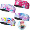 Zhanmai 4 Pieces Kids Swimming Headband Adjustable Swimmer's Headband Waterproof Water Headband Ears Band Kids Swimming Ear Covers for Ear Protection (Unicorn Style,22 Inch)