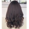 RHEANNA Kinky Yaki Wavy Bang Wig Human Hair 180 Density Brazilian Hair O Scalp Top Yaki Human Hair Wigs With Bangs For Black Women 16inch