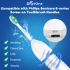 BrightDeal Toothbrush Heads for Philips Sonicare Essence Elite Advance Xtreme CleanCare E-Series Electric Sonic Screw-on Brush Replacement HX7022/66 HX7023 HX7001 with Cap, 6 Pack
