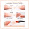 ROSALIND Nude Poly Extension Gel, 60ml Light Nude Poly Nial Gel Builder for Nail Art Decoration,Nail Thickening Extension Easy to DIY Use at Home Need UV Lamp