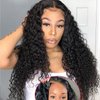 28Inch Glueless Wigs Human Hair Pre Cut For Beginners 180% Density No Glue 4X4 Closure Wigs Human Hair Brazilian Virgin Deep Wave Lace Front Wigs Human Hair (28Inch)