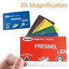 MagDepo 6 Pack Credit Card Size Magnifier Ruler Fresnel Lens Fire Starter Compact Plastic Magnifying Glass Wallet Pocket Magnifier for Reading Small Print, Maps, and Books -Yellow