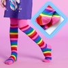 VIKITA Girls tights Cotton Leggings in Spring fall winter rainbow striped socks for Christmas 6T, F5008