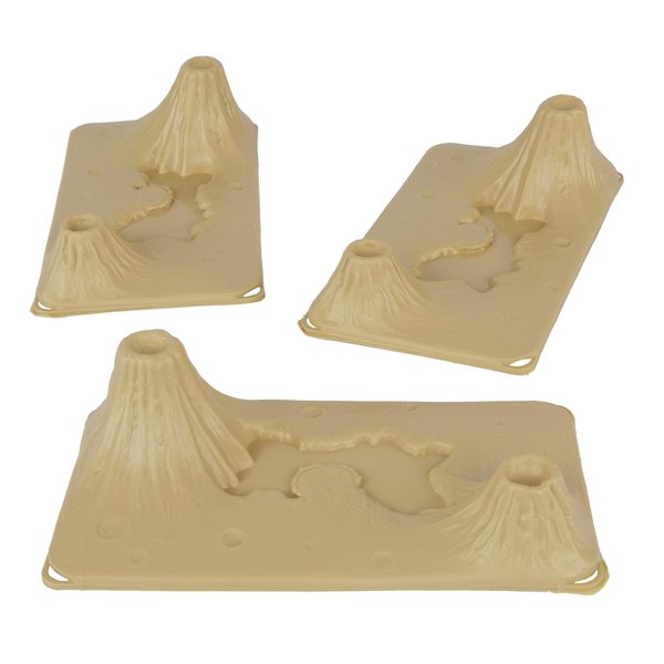 TimMee Volcanic Terrain - 3pc Tan Plastic Playset Accessory USA Made