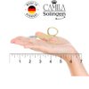 Camila Solingen CS05 Professional Nail Cuticle Scissors, Hypoallergenic Gold Plated Sharp Curved Manicure Pedicure Grooming for Finger and Toe Nail Care. Made of Stainless Steel in Solingen, Germany