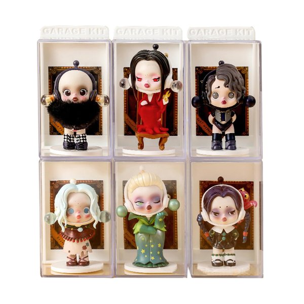 Figures Display Box, Clear Figures Display Case with ID Card Slot, Stackable Doll Display Stand for Pop Mart Lego Collectibles Action Figures