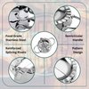 AMGOYA Dumpling Maker Kit Stainless Steel Dumpling Mold Maker, Momos for Easy Dumpling Making, Dough Cutter, Stuffing Spoon, and Flour Ring Cutter- Empanada Maker Press Set for Pierogies, Gyoza Etc