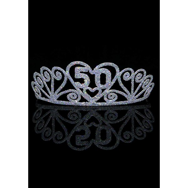 elope 50th Birthday Tiara for Women in Silver