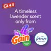 Glad ForceFlex Tall Kitchen Drawstring Trash Bags, 13 Gallon Trash Bag, Gain Lavender with Febreze Freshness, 40 Count