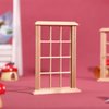 2pcs Mini Furniture Doll House Miniature Window Frame Model Decoration Windows Dollhouse Furniture