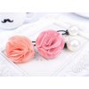 Suoirblss 5 PCS Hair Accessories Women Satin Ribbon Rose Flower Imitation Pearl Ponytail Hair band (Color random)