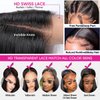 Shine Star Bob Wig Human Hair Straight 13x4 HD Lace Front Wigs Bob Human Hair 10 Inch Pre Plucked with Baby Hair Glueless Short Bob Wigs 150% Density Natural Color Bob Wig