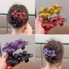 6 Pcs Flower Hair Clips Matte French Hair Barrette Floral Hairpins Flower Hair Claw Clips Non-Slip Fashion Luxury Elegant Hair Accessories for Women Girls Wedding Prom Party Hair Decorations