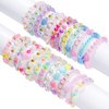 Dxhycc 24 Pieces Princess Bracelets Girls Beaded Bracelets Little Girls Costume Jewelry Set for Birthday Party Favors
