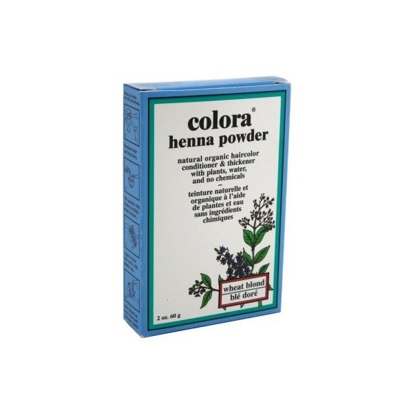 Colora Henna Powder Hair Color Wheat Blonde 2 Ounce (59ml) (6 Pack)