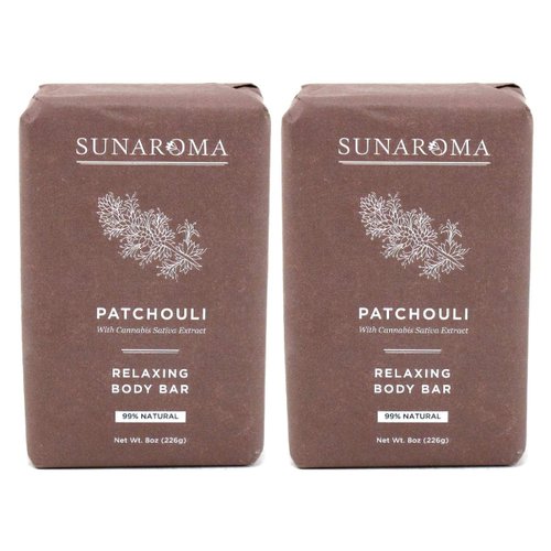 Sunaroma Soap Bar Patchouli 8 Ounce (236ml) (2 Pack)