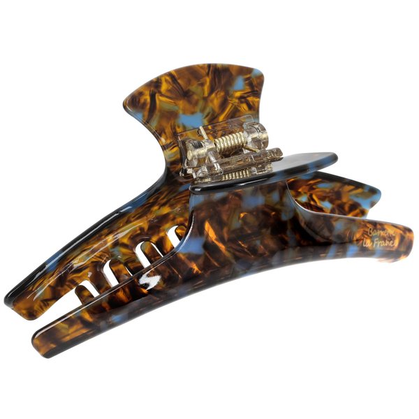 Big Hair Claw Clips for Women Hair Claws for Long Thin Thick Hair Banana Hair Barrette Tortoise Pattern 4.5"Strong Hold Jaw Claw Clips for Girls Nonslip Acetate Hair Accessories (dark brown)