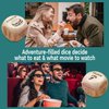 JCHCAMRY 2 Pcs Engraved Wooden Date Night Food Movie Decision Dice Decider,Valentines Day Date Night Gifts for Husband Wife Boyfriend Girlfriend Women Men Christmas Birthday Gifts Coworker Colleague