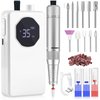 SAVILAND Electric Nail Drill Professional: 35000 RPM Acrylic Nail Drill Quick Removal Nail File with Drill Bits Sanding Bands for Nail Art Nail Care Manicure Pedicure Use Salon Home