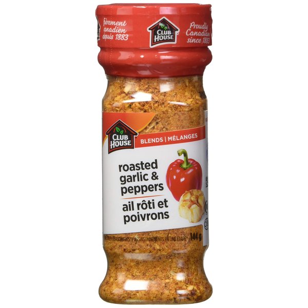 Club House, Herbs & Spices, Blends, Roasted Garlic & Peppers, 144g/5oz. (Imported from Canada)