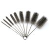 Pipe Cleaning Brush Set Stainless Steel Bristles, Stainless Steel Pipe Brush Steel Bottle Brush 9 Piece Variety Pack for Auto Parts, Bottles, Guns, Tubes, Etc.