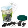 Country Brook Design Easy DIY Dog Collar Kit for (10) 1 Inch Collars with Nylon Webbing, D-Rings, Triglides and Buckles (Green)
