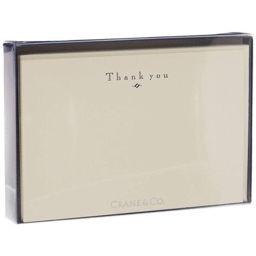 Crane & Co. Navy Hand Engraved Thank You Cards (CT3116),10 cards / 10 lined envelopes