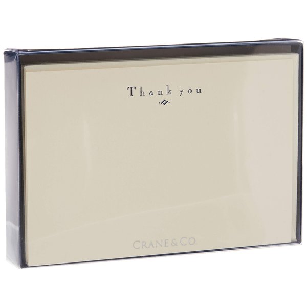 Crane & Co. Navy Hand Engraved Thank You Cards (CT3116),10 cards / 10 lined envelopes