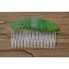 Kelly Green Sea Glass Hair Comb