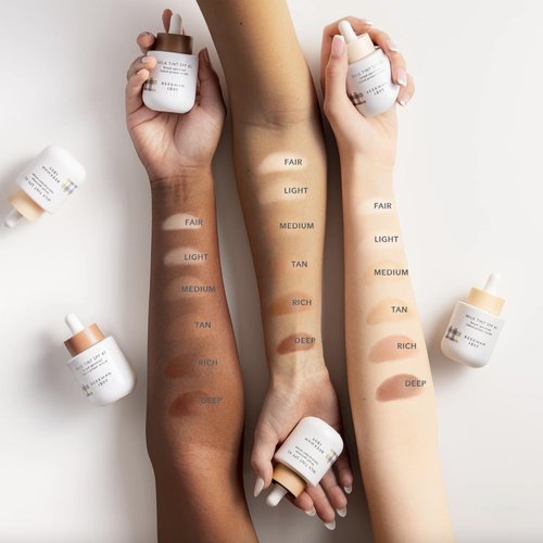 Beekman 1802 Milk Tint Face Primer with SPF 43, Tan - Oxybenzone Free - 1 oz - Tinted Mineral SPF, Makeup Primer & Moisturizer - Blends Seamlessly - Good for Sensitive Skin - Cruelty Free