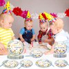 96PCS Wildflower Baby Shower Plates and Napkins Party Supplies A Little Wildflower Is On The Way Party Decorations Wildflower Disposable Tableware Set Serve 24 Guests