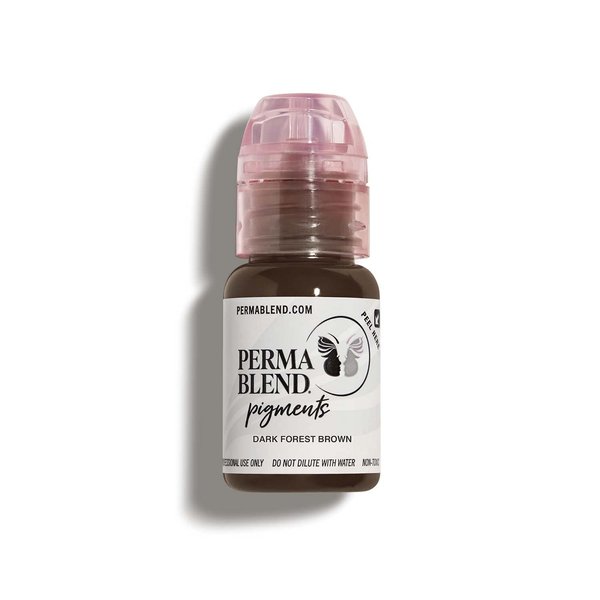 Perma Blend - Dark Forest Brown - Microblading Ink for Permanent Eyeliner - Professional Tattoo Ink - Neutral Cool Dark Brown Tattoo Ink Makeup - Vegan (0.5 oz)