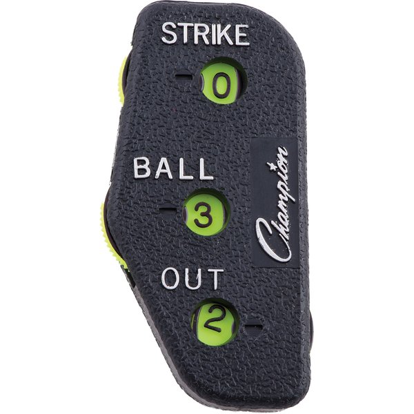 Champion Sports 3 Wheel Plastic Baseball Umpire Count Indicator - Counts Strikes, Balls and Outs