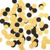 MOWO Glitter Confetti Circles Wedding Party Decor and Table Decor 1.2’’ in Diameter (glitter gold,black,200pc)