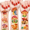 (144PCS) Mushroom Temporary Tattoos Stickers for Mushroom Party Favor Birthday Party Decorations supplies Gifts for Boys Girls 24 Sheet