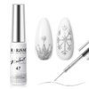 RARJSM Gel Liner Nail Art Silver Glitter Design Gel Nail Polish 1 Bottle 8ml Soak off UV LED Curing Requires Build in Thin Brush Striper Gel Polish for Home Salon Diy Nail Manicure Painting Decoration